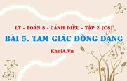 Tam giác đồng dạng, định nghĩa, tính chất của tam giác đồng dạng? Toán 8 bài 5 Cánh diều Tập 2 C8